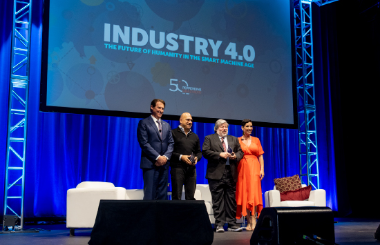 Salim Ismail and Steve Wozniak at 50th Anniversary Pepperdine event