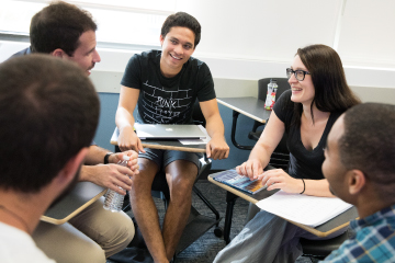 Diverse group of full-time business students