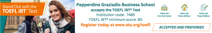 TOEFL custom banner for partner institution