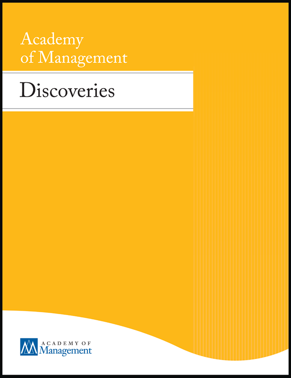 Academy of Management Discoveries journal cover