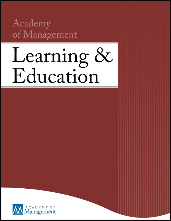 Academy of Management Learning and Education journal cover