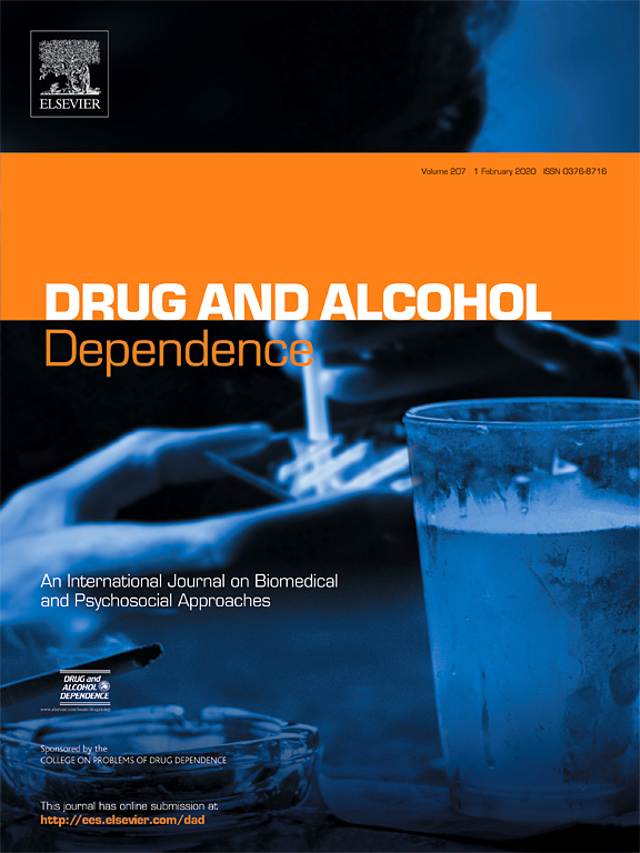 Drug and Alcohol Dependence journal cover