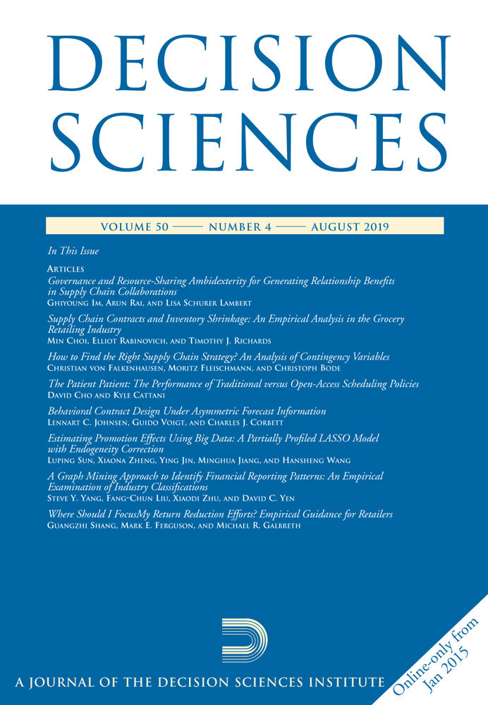 Decision Sciences journal cover