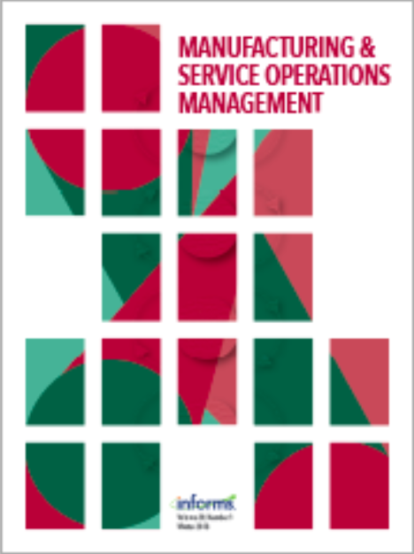 Manufacturing and Service Operations Management journal cover