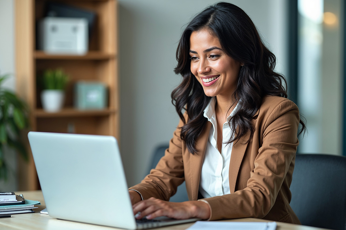 Female Profession on Laptop