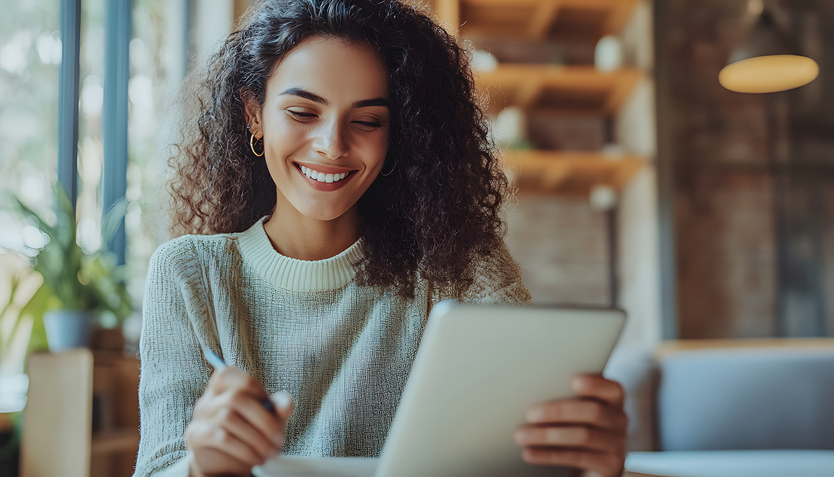Woman on Computer