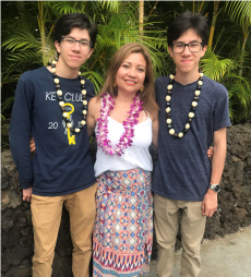 Lleni Sandoval with her sons