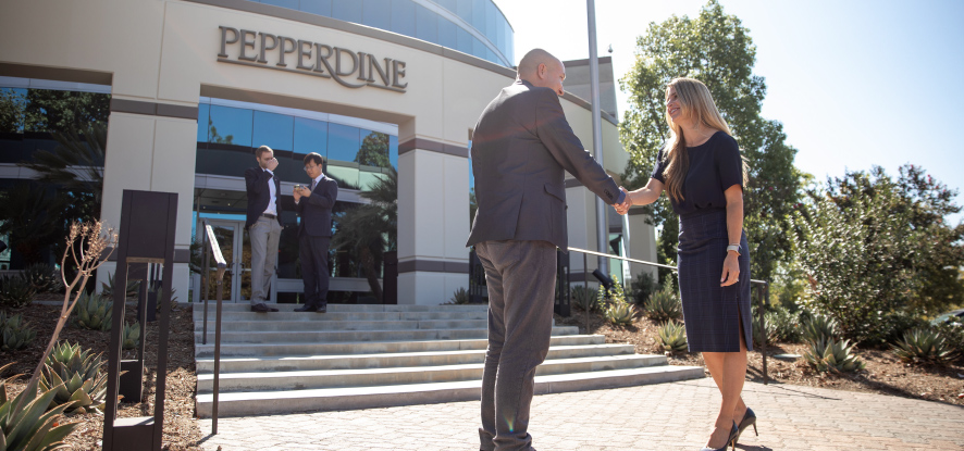 Students outside campus