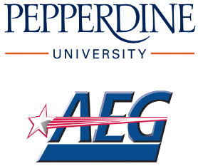 AEG and Pepperdine University logo