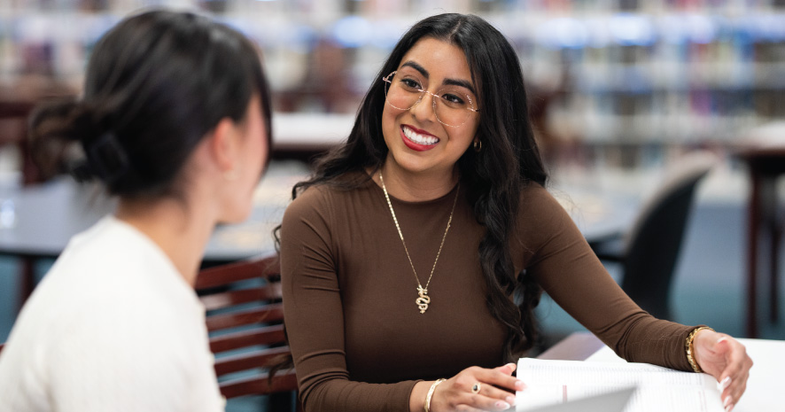 Woman smiling