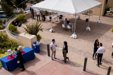 Group of people outside at Pepperdine event