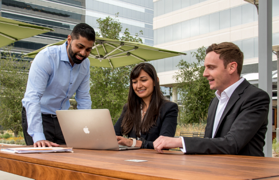 BS in Management degree completion students computing outside campus